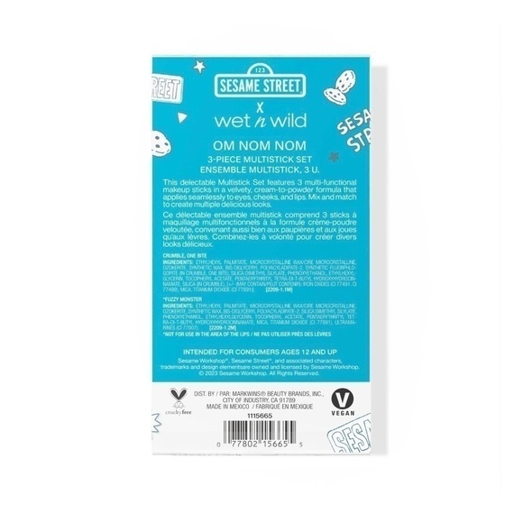 WET n Wild OM NOM NOM 4 PIECE Kit Sesame Street Collection LIMITED EDITION NIP - Picture 7 of 11